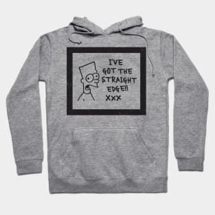 Vintage I've Got The Straight Edge Funny Parody Aesthetics Hoodie